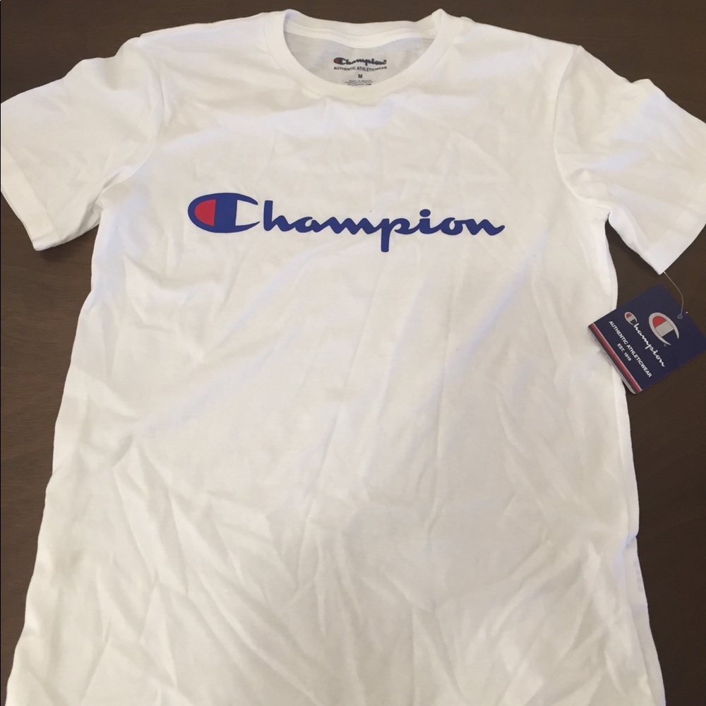 Boys Medium Champion White T-Shirt - Picture 1 of 3